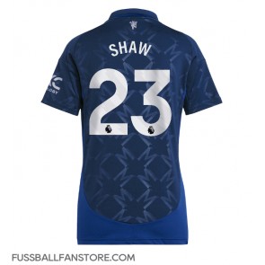 Manchester United Luke Shaw #23 Replik Auswärtstrikot Damen 2024-25 Kurzarm